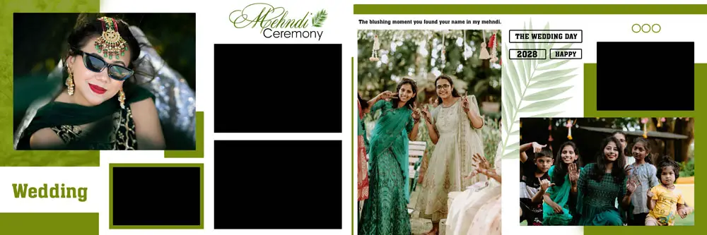 Mehndi Photo Album Design PSD