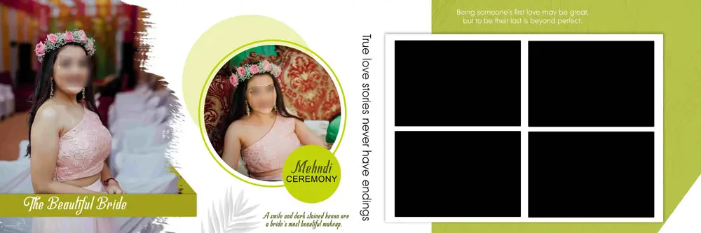 Mehndi Photo Album Design PSD