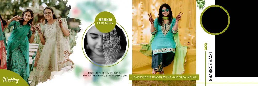 Mehndi Photo Album Design PSD