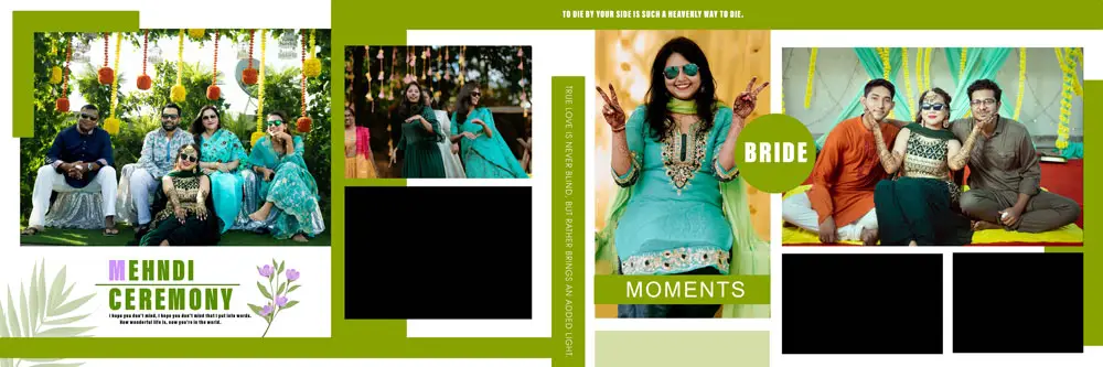 Mehndi Photo Album Design PSD