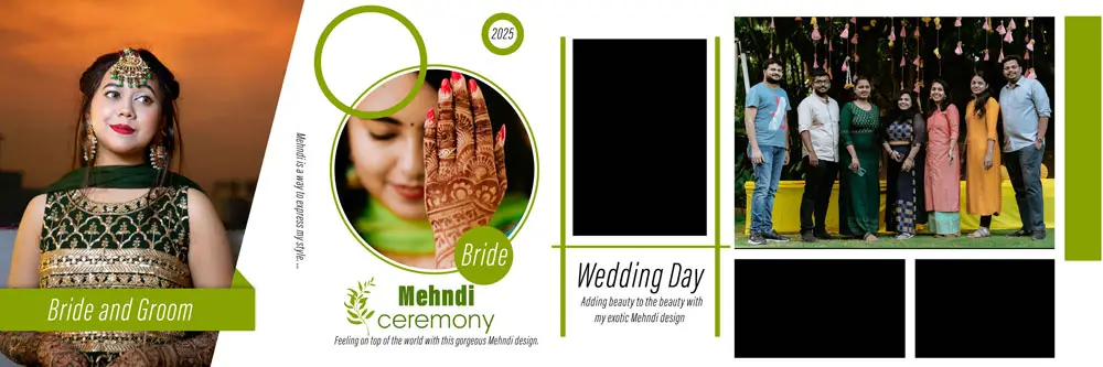 Mehndi Photo Album Design PSD