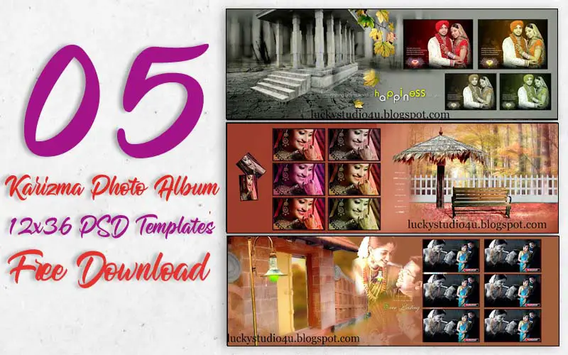 05 Karizma Photo Album 12x36 PSD Templates Free Download