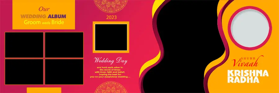 Creative Wedding Album Design 12x36 PSD Templates