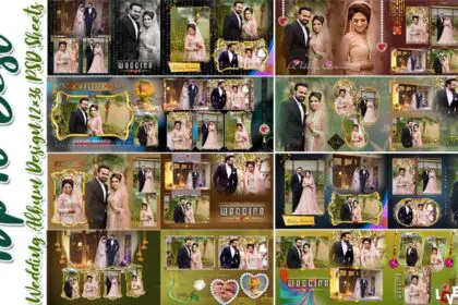 Top 10 Best Wedding Album Design 12x36 PSD Sheets