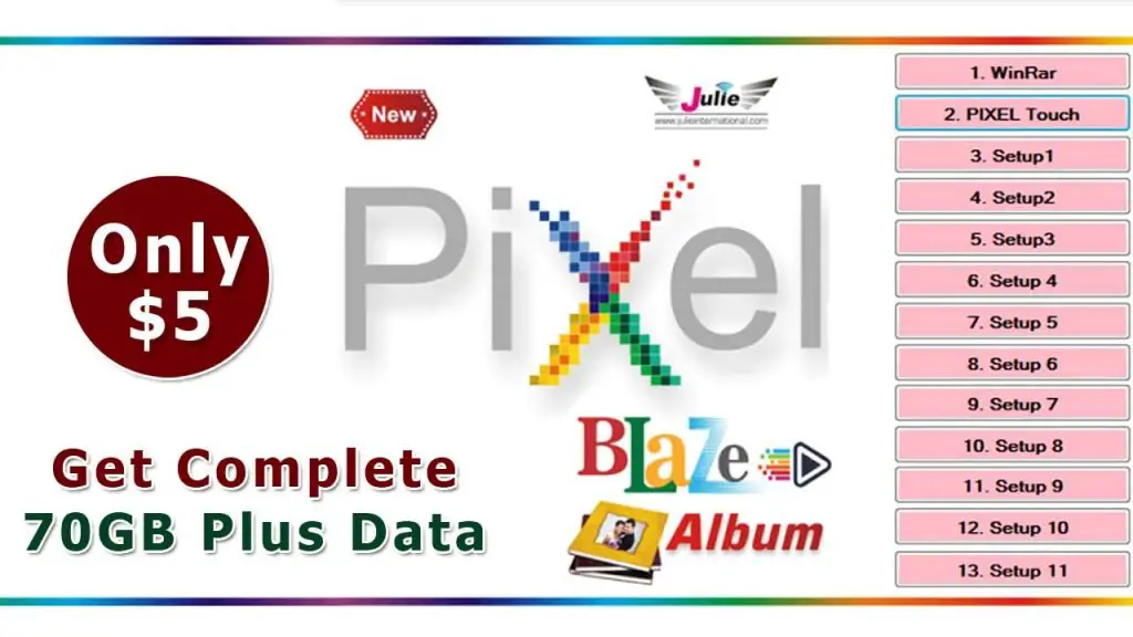 Buy Julie Pixel Blaze - Album Design Software With 47 GB Complete Data
