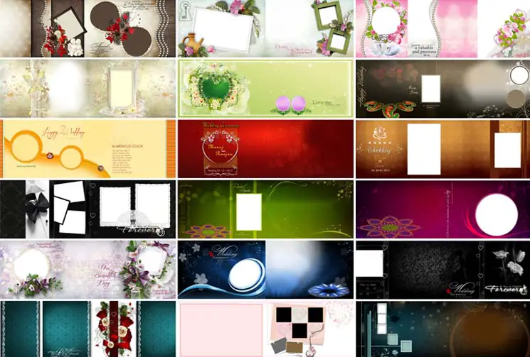 20 Floral Karizma Photo Album PSD Design