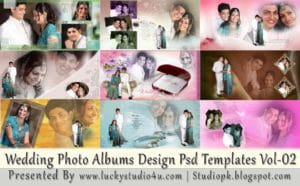 Wedding Photo Albums Design Psd Templates Vol-02 Wedding Photo Albums