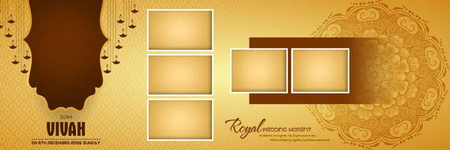 Elegant Wedding Album Design PSD 12x36 Free Download