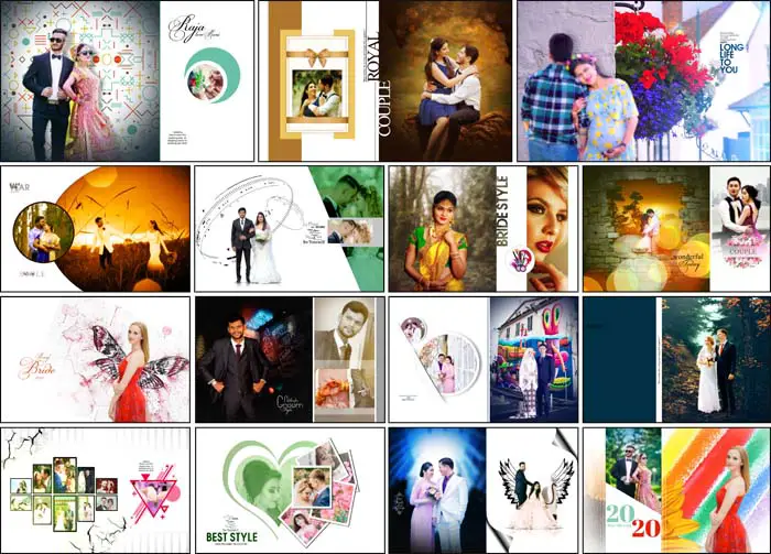 Indian Wedding Album Cover Design 16x24 PSD