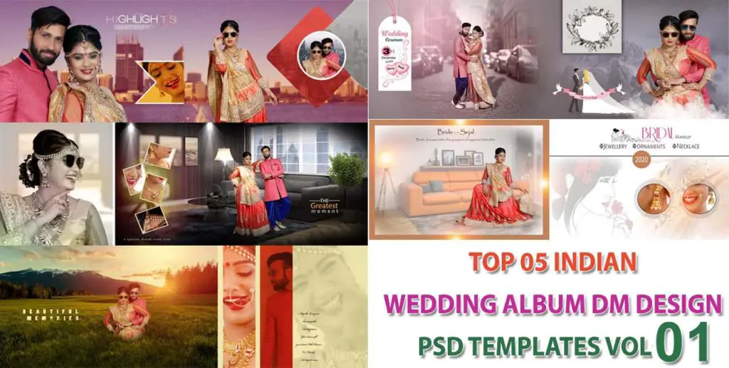 Top 05 Indian Wedding Album DM Templates Vol-01