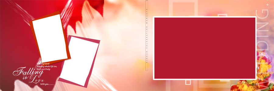 Vintage wedding album layout PSD 10x30 high resolution editable preview 10
