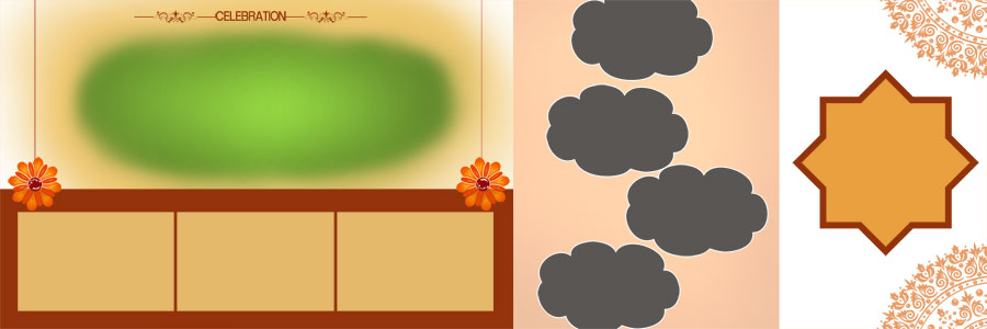 Romantic wedding album layout PSD 10x30 editable layers preview 13