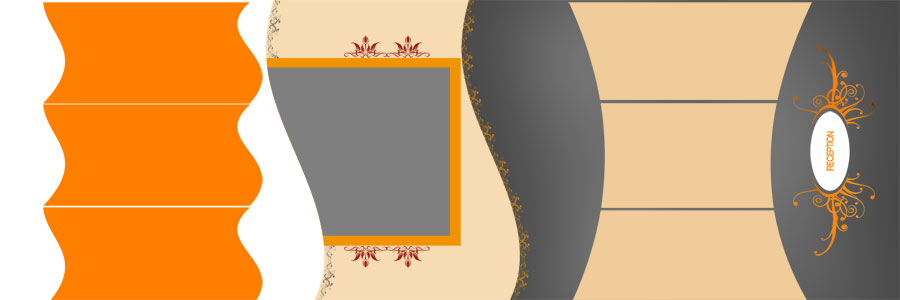Floral wedding album layout PSD 10x30 high res Photoshop editable preview 14