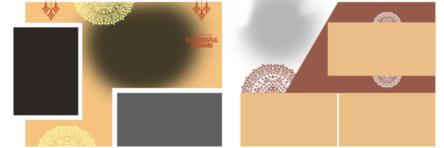 Elegant couple wedding album PSD layout 10x30 editable preview 15