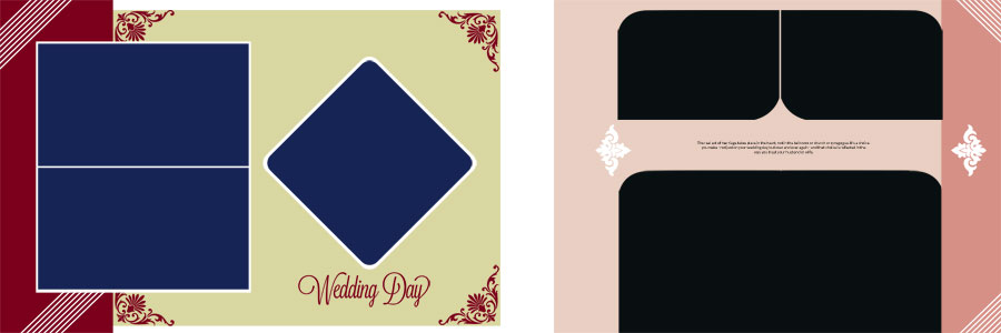 Bold wedding album PSD layout 10x30 editable Photoshop preview 19