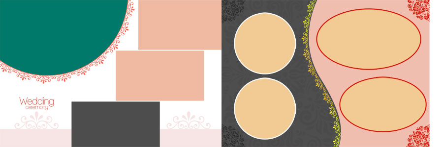Creative wedding album layout PSD 10x30 high resolution 300 DPI editable preview 2