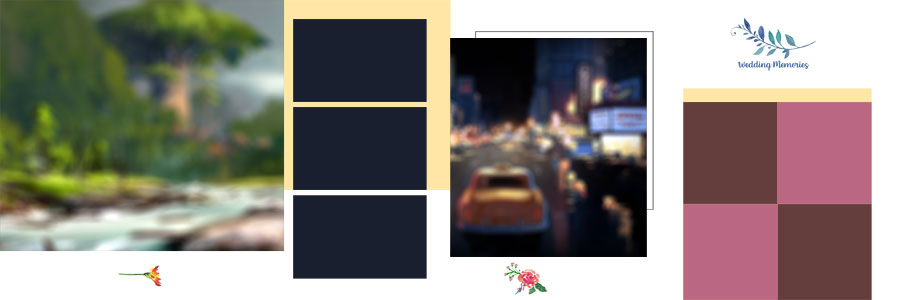 High quality wedding album layout PSD sheet 10x30 size editable preview 5