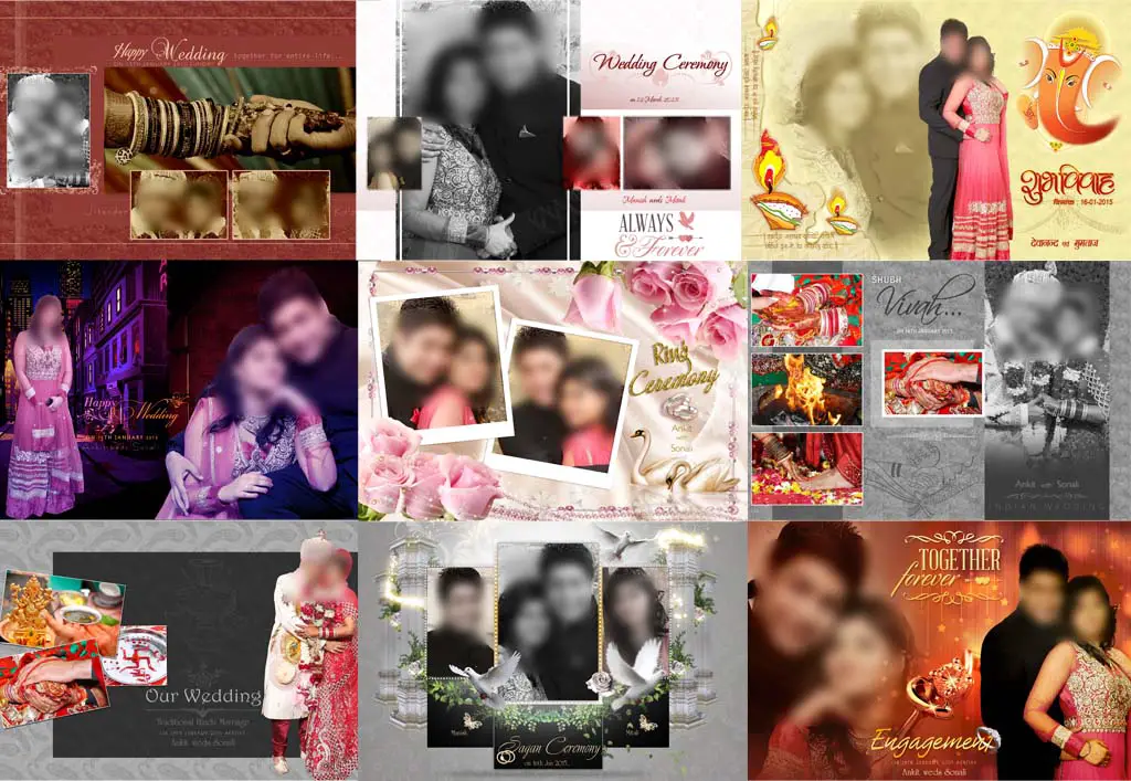 Indian Wedding Album Design - Free PSD Templates