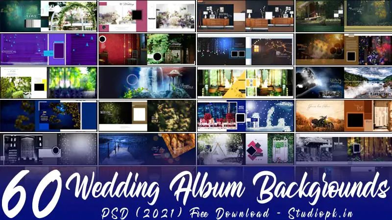 60 Wedding Album Backgrounds PSD (2021) Free Download