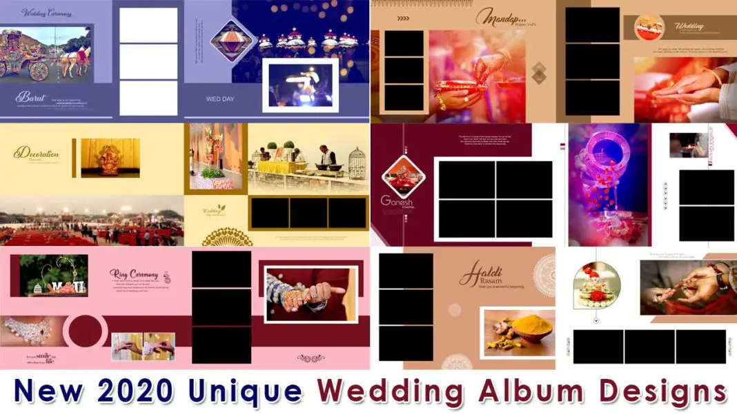 New 2020 Unique Wedding Album Designs 12x36 PSD Sheets StudioPk