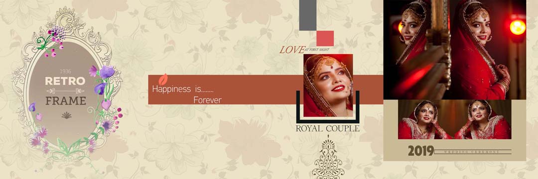 100+ Ready Made Wedding Album Creative Design PSD Sheets