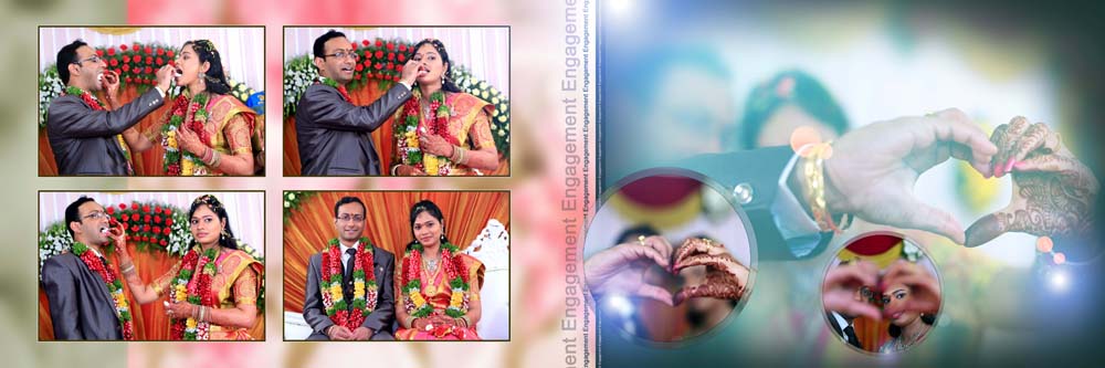 Engagement Photo Album Design PSD Sheets