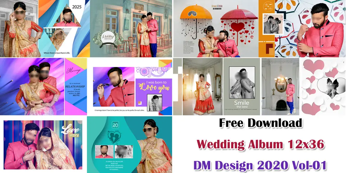 Free Download Wedding Album 12x36 DM Design 2020 Vol-01