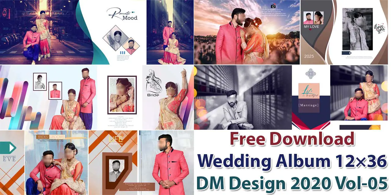 Free Download Wedding Album 12×36 DM Design 2020 Vol-05