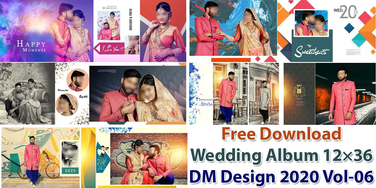 Free Download Wedding Album 12×36 DM Design 2020 Vol-06