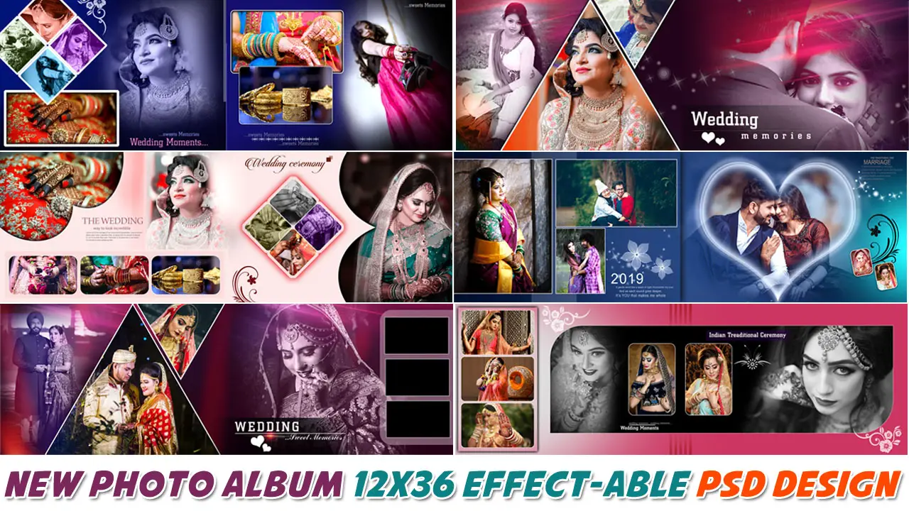 New Photo Album 12x36 Effect-able PSD Design