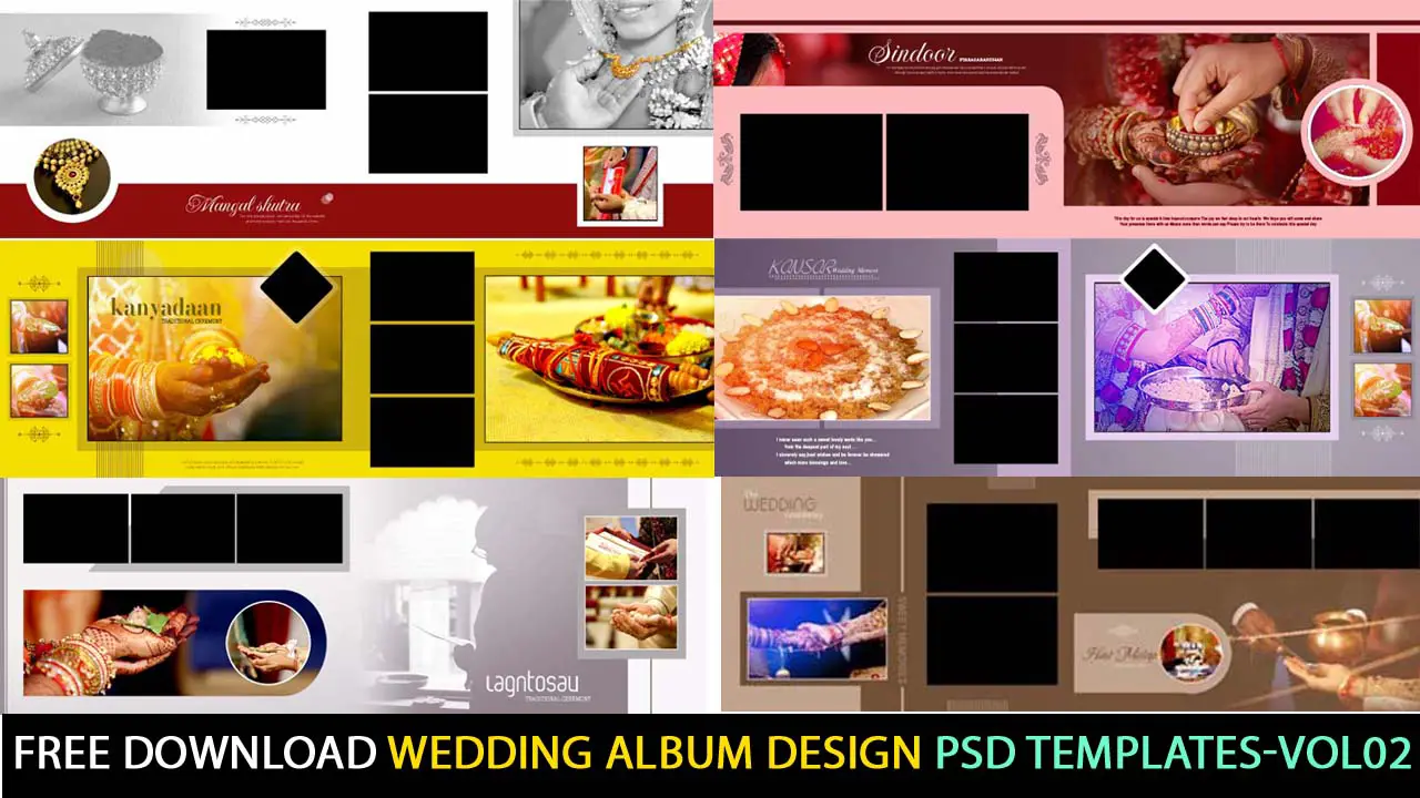 Free Download Wedding Album Design PSD Templates-Vol02
