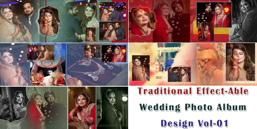 Traditional Effect-Able Wedding Photo Album Design Vol-01