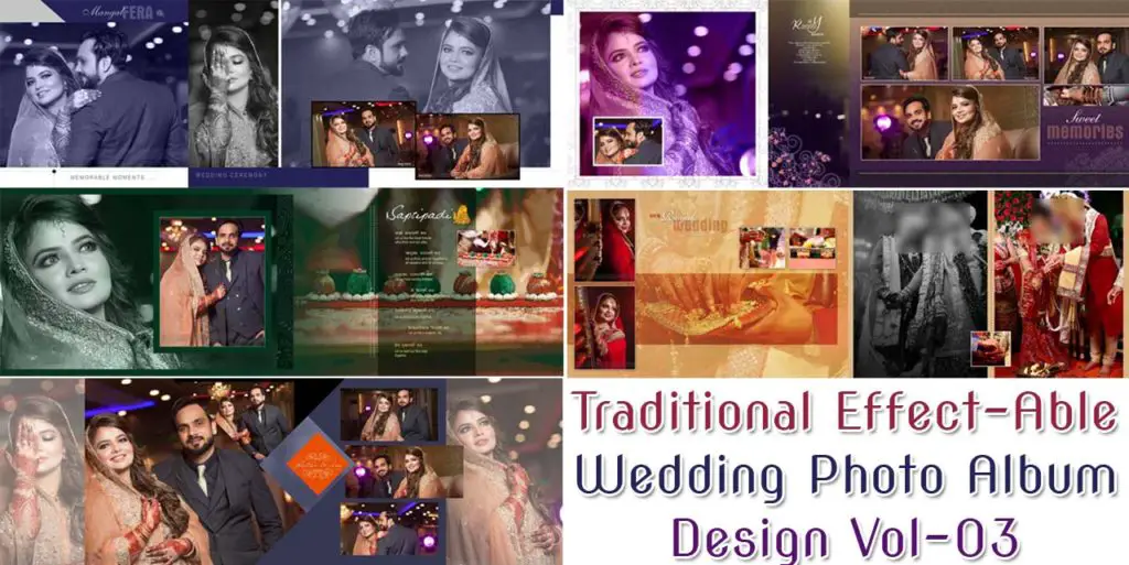 Traditional Effect-Able Wedding Photo Album Design Vol-03
