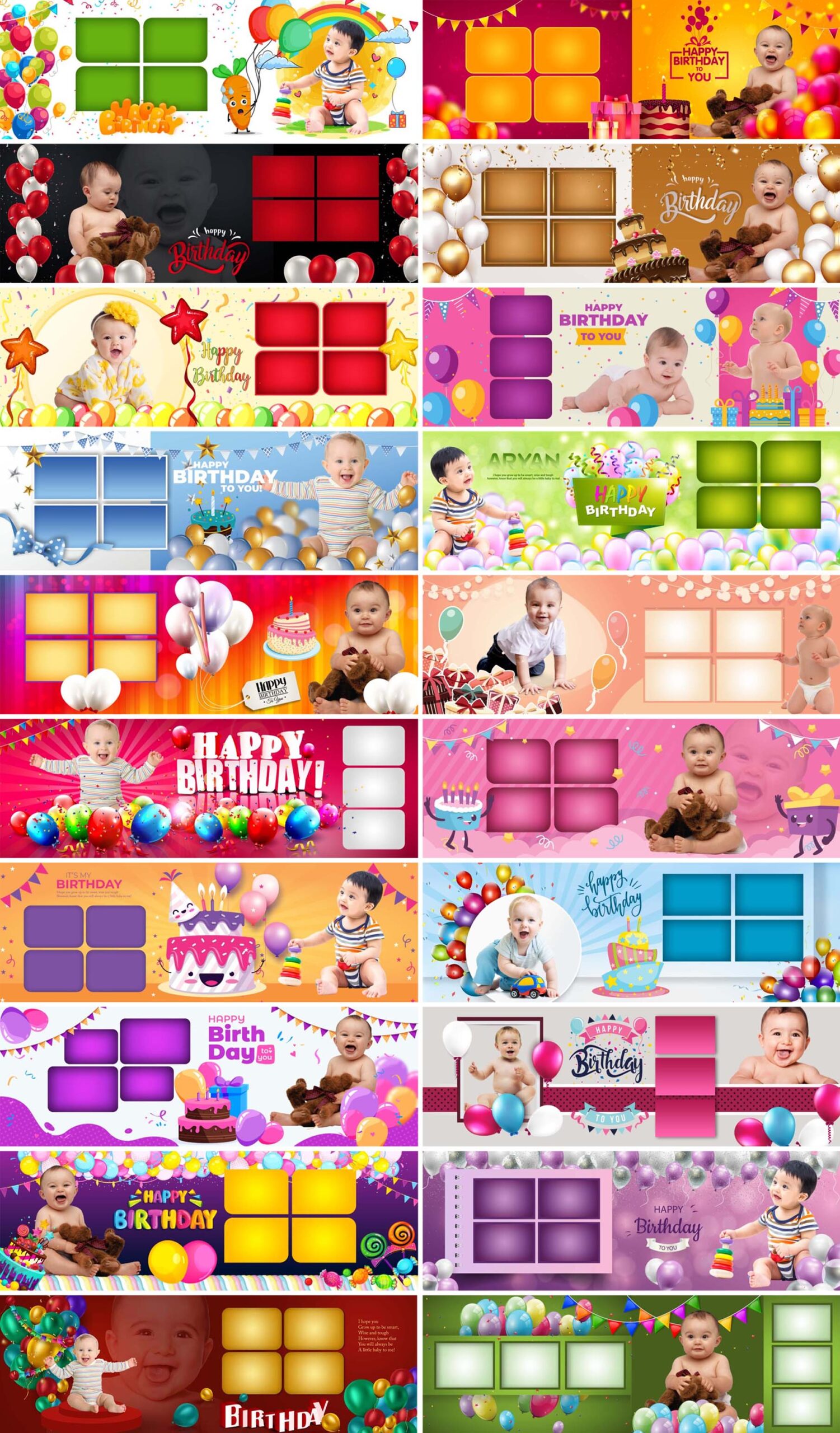 Birthday Photo Album PSD Design