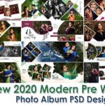 New 2020 Modern Pre Wedding Photo Album PSD Designs