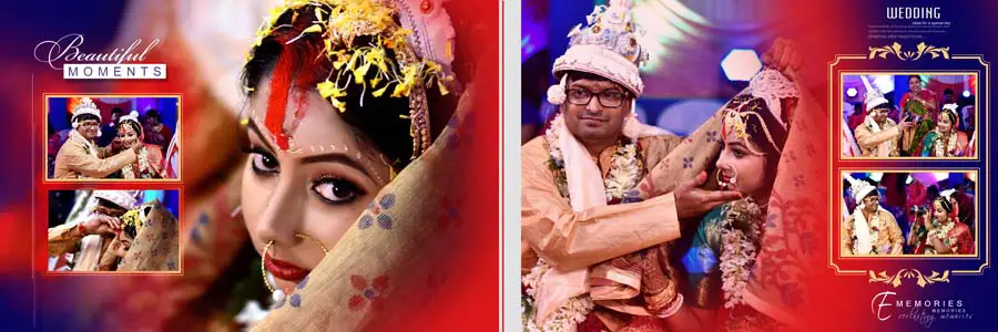 40 High-Quality Wedding Photo Album Design PSD 2025