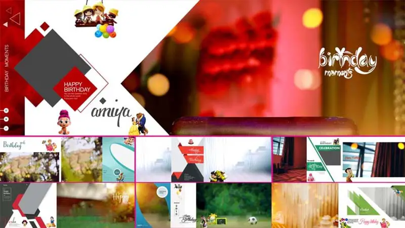 10 Birthday Album 12x36 DM Design PSD Collection