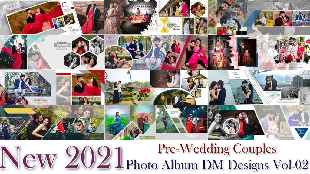 New 2021 Pre-Wedding Couples Photo Album DM Designs Vol-02
