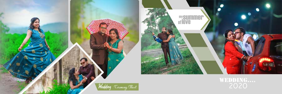 Photoshop pre wedding album layout 12x36 template 10 preview