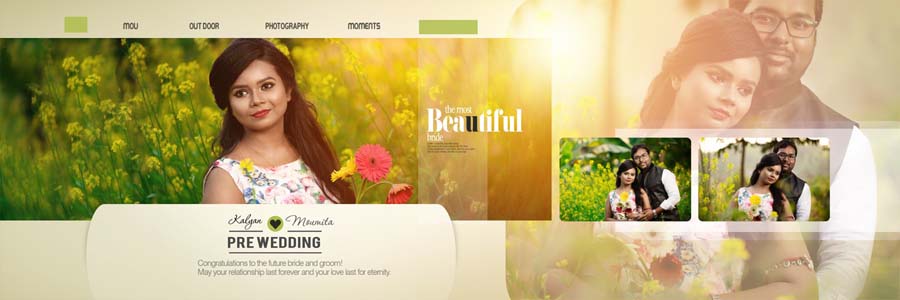 Couple portrait album design template 12x36 template 14 preview