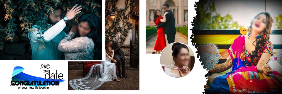 Stylish pre wedding album design PSD 12x36 template 04 preview