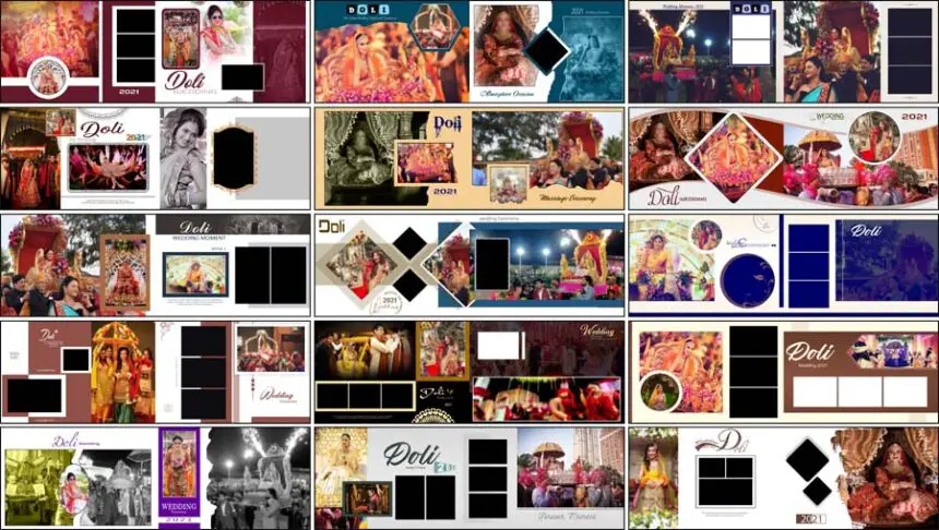 35 Free Doli Ceremony Photo Album 12x36 PSD Templates