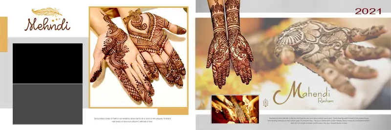 Mehendi Ceremony photo album design