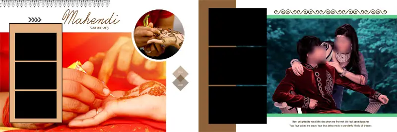 Mehendi Ceremony photo album design