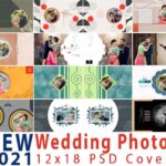 50 New 2021 Wedding Photo Album 12x18 PSD Covers Pages