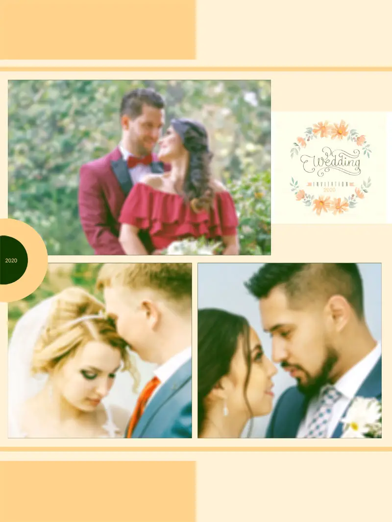 Pre Wedding Photo Collage Template