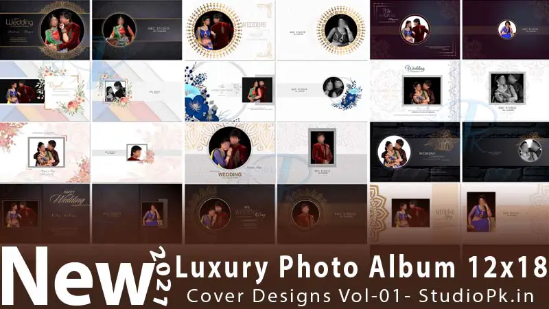 New 2021 Luxury Photo Album 12x18 Cover Designs Vol-01