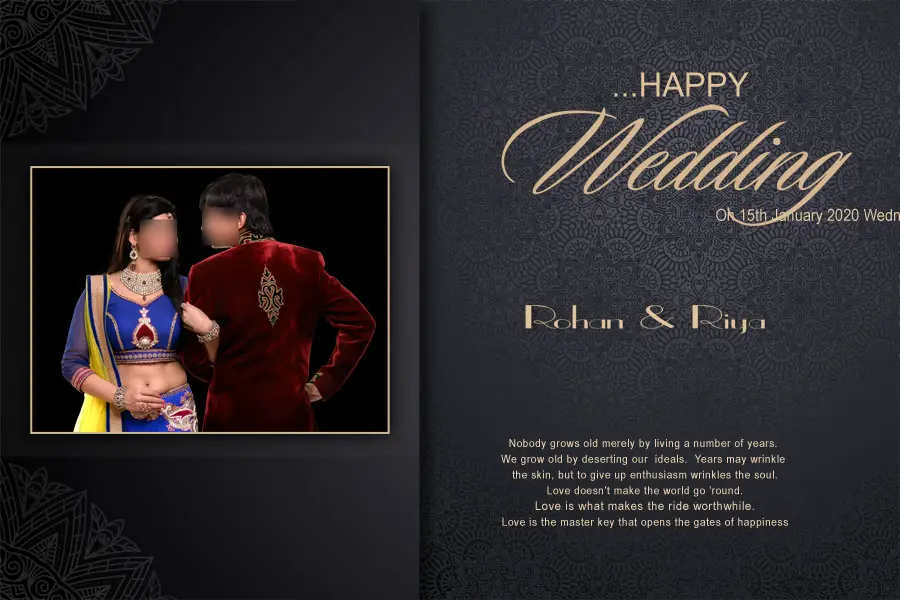 Luxury Wedding Album Cover Design