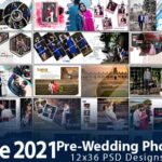 Creative 2021 Pre-Wedding Photo Album 12x36 PSD Designs Vol-04