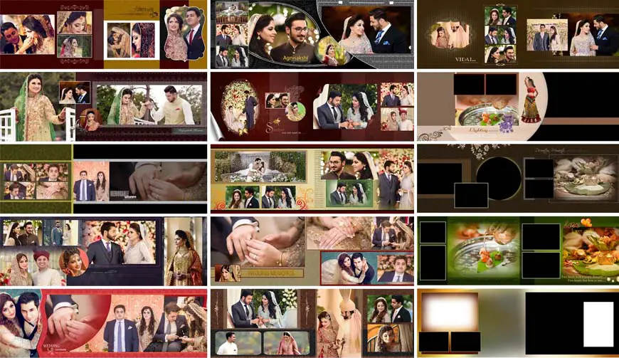 Indian Karizma Photo Album 12x36 PSD Sheets Collections